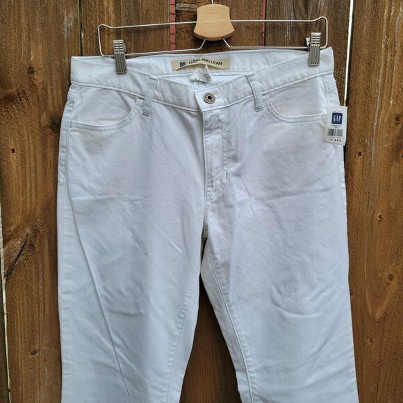 GAP Long Lean Flared White Jeans - New With Tags sz10 - Picture 3 of 8